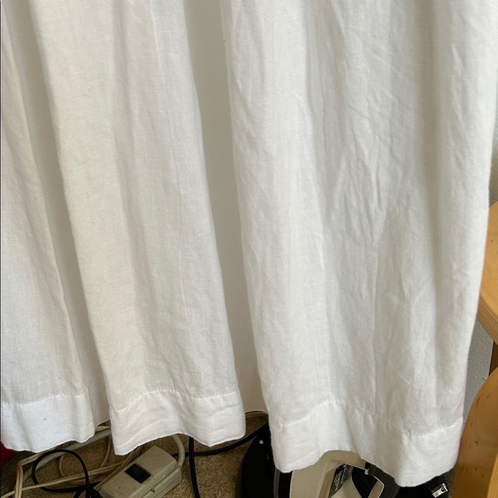 Free People White Maxi Dress with V-Neck and Cap Sleeves - Picture 5 of 14